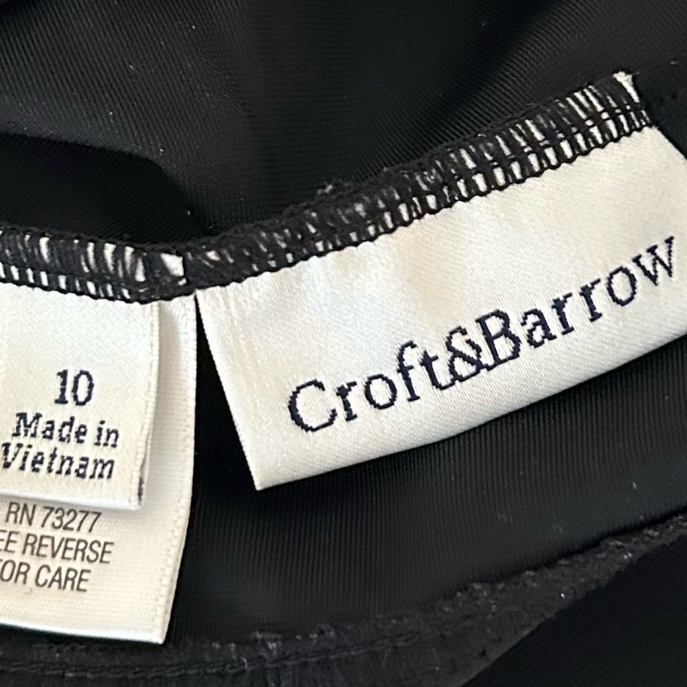 Croft & Barrow Black One Piece Swimsuit Slimming Ruched Beachwear - Picture 6 of 6